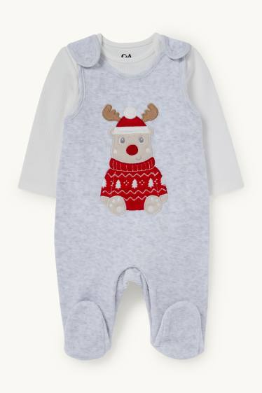 Nadó nen - Rudolf - pijama d’una peça - 2 peces - gris clar