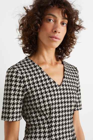 Femmes - Robe étui - à motif - noir / beige