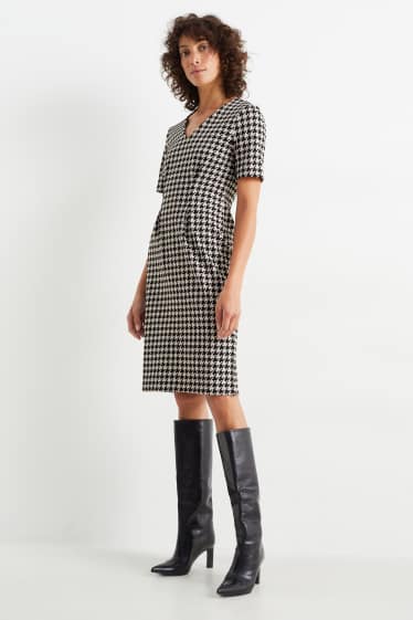Femmes - Robe étui - à motif - noir / beige