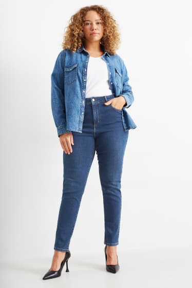 Women - Jegging jeans - high waist - blue denim