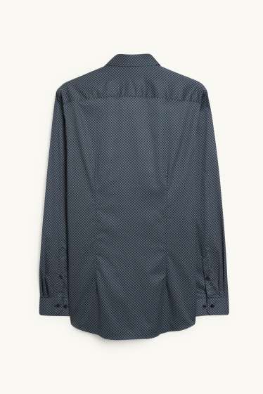 Men - Business shirt - slim fit - Kent collar - easy-iron - blue / beige