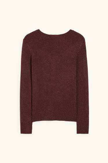 Damen - Pullover - bordeaux