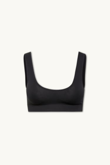 Donna - Brassière - imbottita - senza cuciture - nero