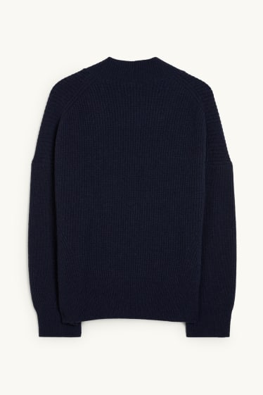 Women - Cashmere cardigan - dark blue