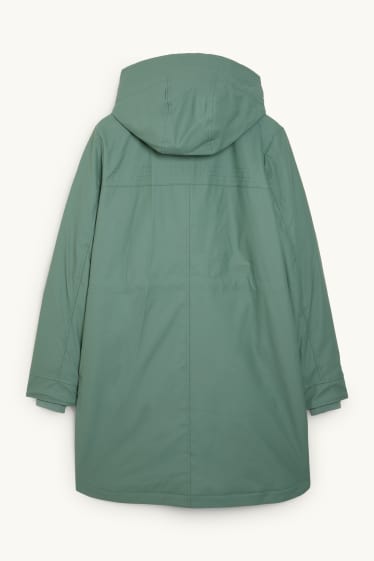 Dames - Parka met capuchon - groen