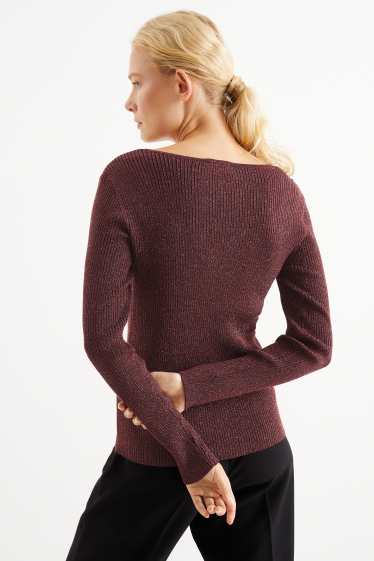 Damen - Pullover - bordeaux