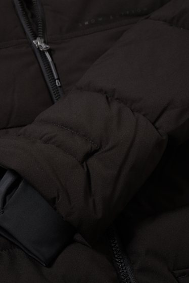 Kobiety - Kurtka narciarska z kapturem - czarny