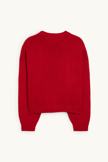 Women - Christmas jumper - The Grinch - dark red