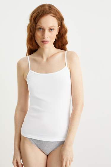 Femmes - Lot de 2 - maillots de corps - blanc