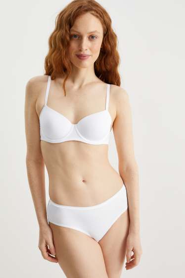 Femmes - Lot de 6 - shortys - LYCRA® - blanc