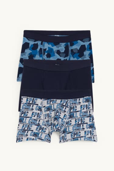 Kinderen: jongens - Set van 3 - boxershorts - donkerblauw
