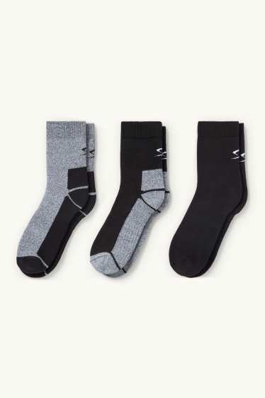 Femmes - Lot de 3 paires - chaussettes d’extérieur - noir