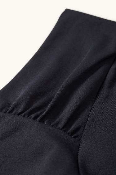 Femmes - Haut court à manches longues - noir