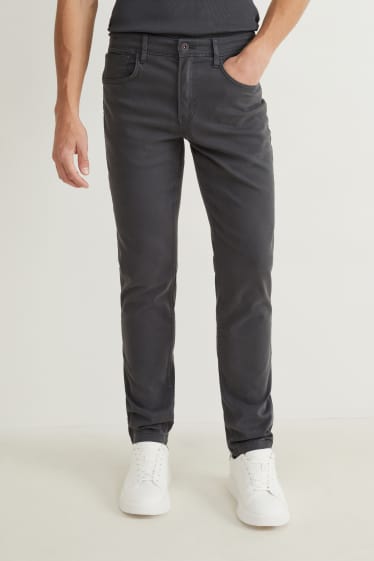 Hommes - Pantalon - slim fit - Flex - gris foncé