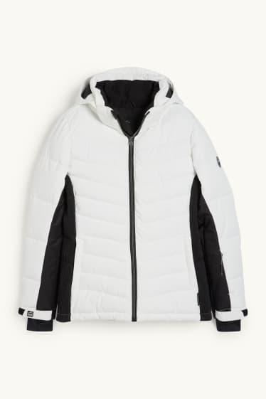 Dámské - Lyžařská bunda s kapucí - bílá