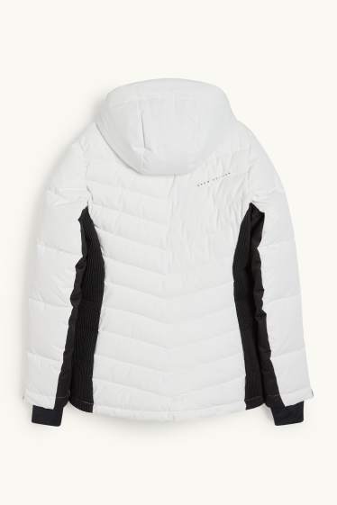 Dámské - Lyžařská bunda s kapucí - bílá