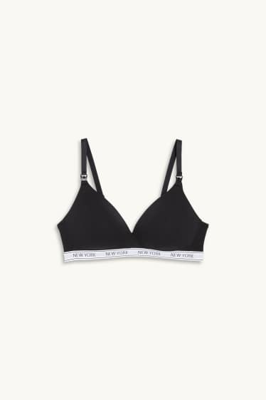 Donna - Reggiseno per allattamento senza ferretti - imbottito - nero