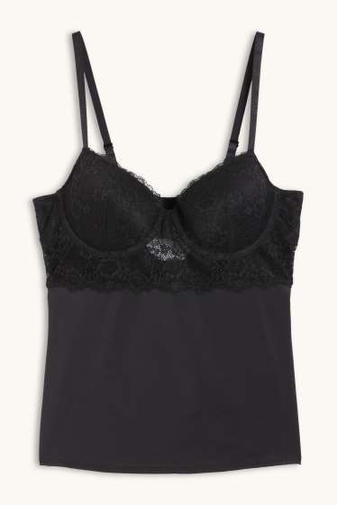Donna - Top con reggiseno - nero