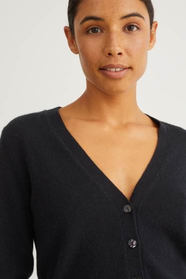 Women - Cashmere cardigan - black