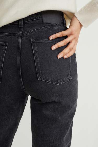 Donna - Mom jeans - vita alta - LYCRA® - jeans grigio scuro