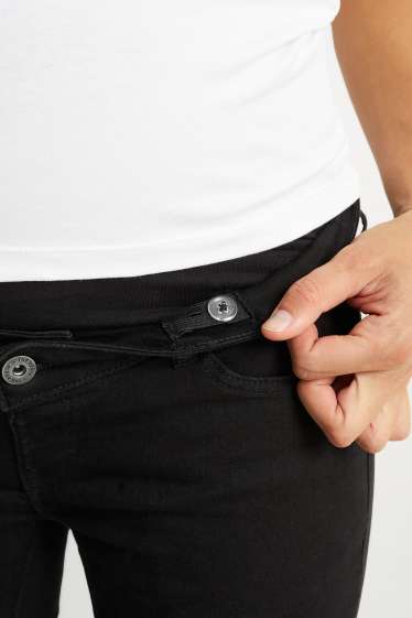 Damen - Umstandsjeans - Skinny Jeans - schwarz