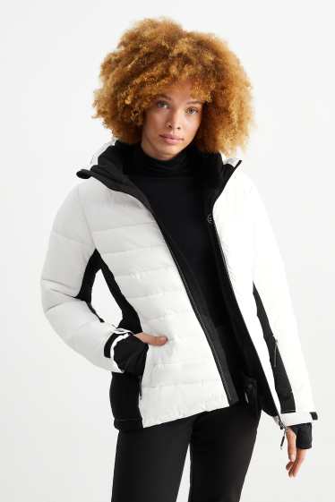 Dámské - Lyžařská bunda s kapucí - bílá