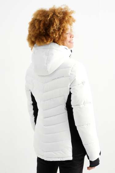 Dámské - Lyžařská bunda s kapucí - bílá