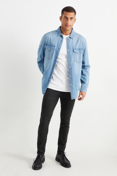 Heren - Skinny jeans - jeansdonkergrijs