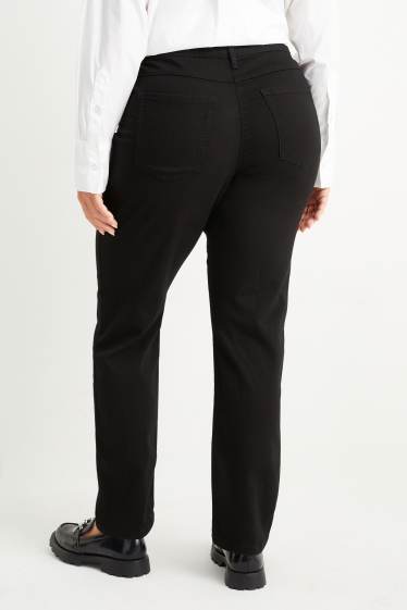 Damen - Slim Jeans - Mid Waist - schwarz