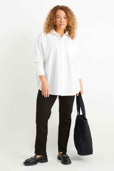 Damen - Slim Jeans - Mid Waist - schwarz