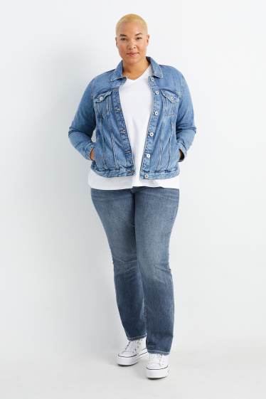 Femmes - Jean coupe droite - mid-waist - LYCRA® - jean bleu