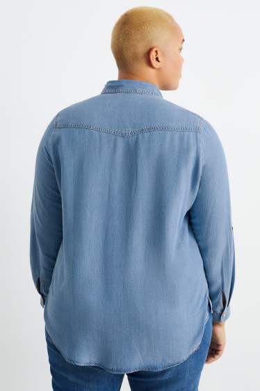 Women - Denim blouse - denim-light blue