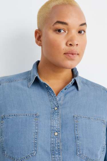 Women - Denim blouse - denim-light blue