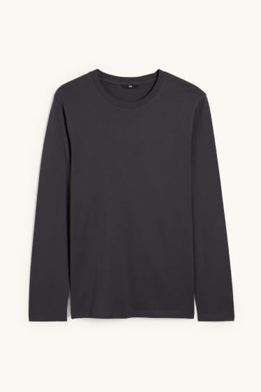 Uomo - Maglia a maniche lunghe - grigio scuro