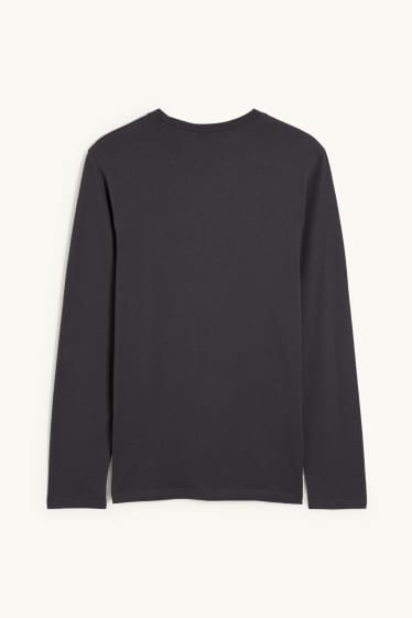 Uomo - Maglia a maniche lunghe - grigio scuro