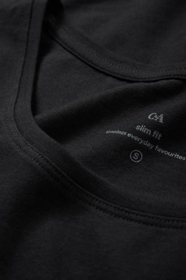 Damen - Basic-T-Shirt - schwarz