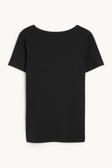 Damen - Basic-T-Shirt - schwarz