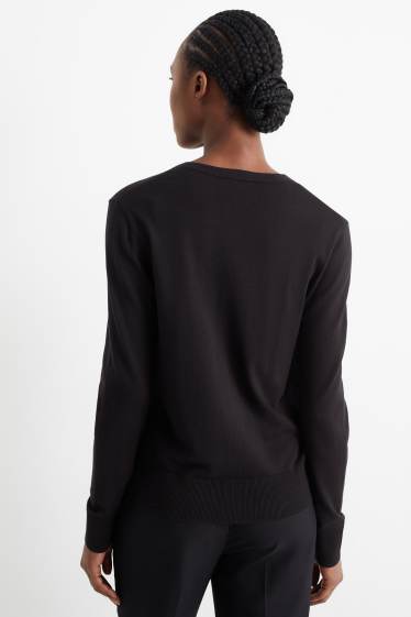 Dona - Jaqueta de punt bàsica - negre