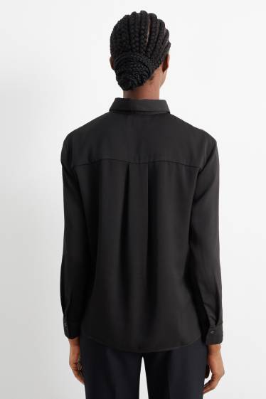 Dames - Business-blouse - zwart