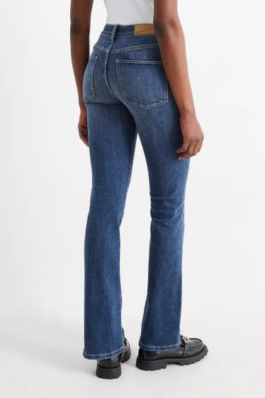 Women - Bootcut jeans - mid-rise waist - LYCRA® - blue denim