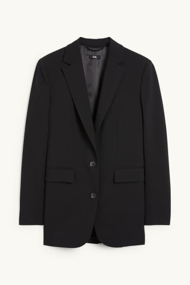 Kobiety - Długi żakiet oversized - czarny