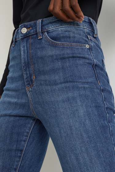 Damen - Slim Jeans - High Waist - jeansblau