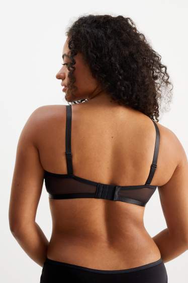Dames - BH zonder beugels - ongevoerd - zwart