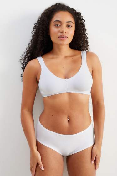Damen - BH ohne Bügel - weiss