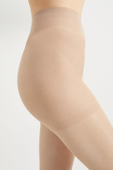 Dames - Set van 2 - panty - 20 DEN - beige