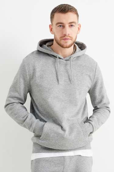 Herren - Hoodie - grau-melange