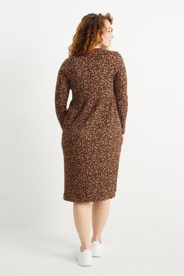 Femmes - Robe d’allaitement - à motif - marron