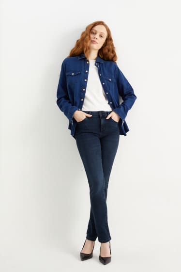 Damen - Slim Jeans - Mid Waist - LYCRA® - dunkeljeansblau