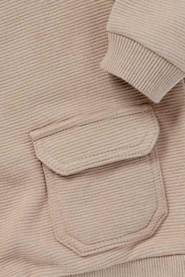 Baby: jongens - Babyoutfit - 2-delig - taupe