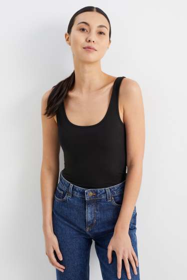 Femmes - Lot de 2 - caracos basiques - blanc / noir